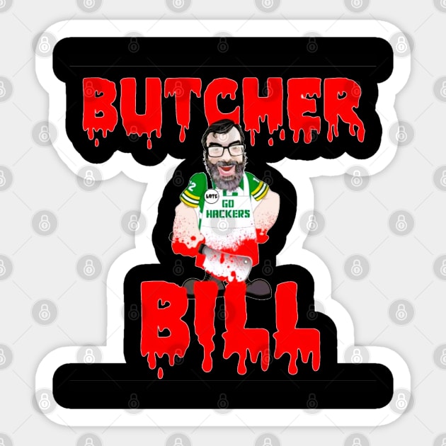 Bill The Butcher Vaghel Sticker by LAND OF THE CREEPS HORROR PODCAST